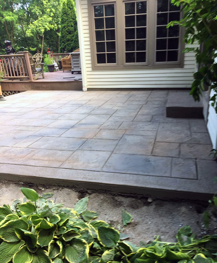 Stamped Concrete Patio | Concrete Overlay | Rapid Response